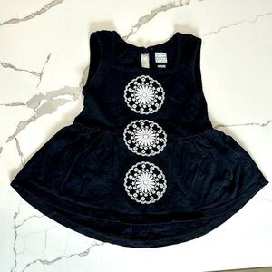 Old Navy | Girls Black Tank Top Blouse High Low